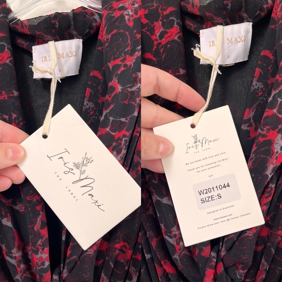 NWT Iries Maxi The Label Sleeveless Tie Neck Bodycon Dress S - Picture 7 of 14